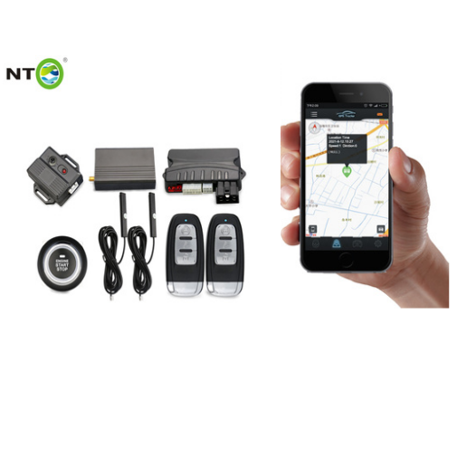 Tracker Car Alarms Auto Electronics Push Star Stop Button Universal PKE Vehicle GPS Tracker Alarm System